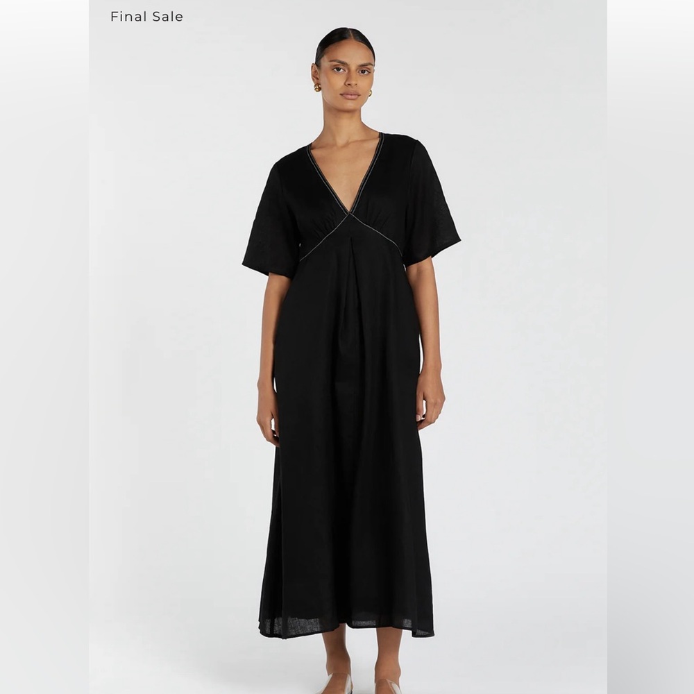 NWT DISSH Rhode Black Linen Dress
